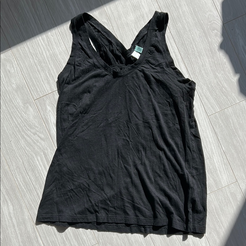 Susina Asymmetrical Black Tank Top